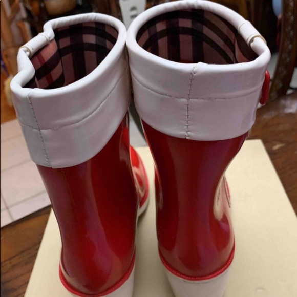 Burberry red rain boots 39 - Picture 5 of 9